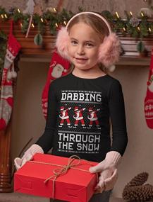 img 3 attached to 🎅 Dabbing Santa Ugly Christmas Sweaters: Kids' Sweatshirt with Long Sleeves