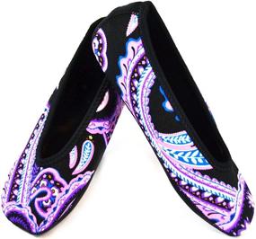 img 4 attached to Foldable Flexible Slipper Slippers Exercise Women's Shoes for Athletic