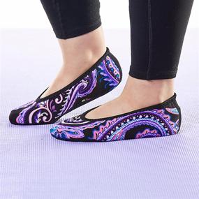 img 1 attached to Foldable Flexible Slipper Slippers Exercise Women's Shoes for Athletic