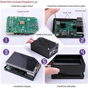 img 2 attached to 🖥️ Набор с сенсорным экраном Raspberry Pi 3B+ 3.5" TFT с корпусом, стилусом, тепловыми радиаторами - дисплей с разрешением 320x480 для Raspberry Pi 3 Model B, Pi 2 Model B & Pi Model B