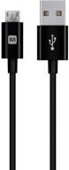 🔌 кабель monoprice usb-a к micro b 0.5 фута - черный, головки разъема из поликарбоната, 2.4a, 22/30awg - серия select - улучшенная seo логотип