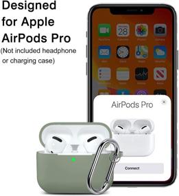 img 3 attached to Чехол Hamile совместимый с AirPods Pro - защитный силиконовый чехол с брелоком, армейской зелени.