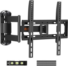 img 4 attached to 📺 Swivel and Tilt Full Motion TV Mount for 26-55 Inch Flat Curved TVs, Wall Mount TV Bracket with 6-Arm Articulation, Max VESA 400x400mm, 88 lbs Capacity – Single Stud, Corner TV Mount ELIVED+