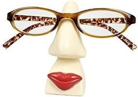 img 2 attached to 💎 JewelryNanny Women are from Venus Nose Eyeglass Holder Stand for Desk - Elegant Ivory Design