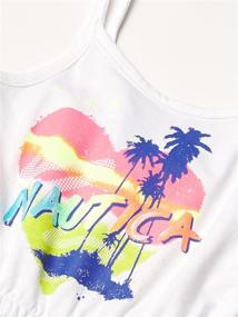 img 1 attached to 👗 Nautica Girls Romper: Stylish Atoll Small Girls' Clothing for Summer