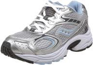 π saucony cohesion little silver girls' running shoes: enhanced comfort and style logo