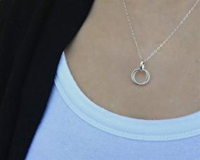 img 2 attached to EFYTAL Sister Gift from Sister, 925 Sterling Silver Interlocking Circles Necklace, Sister Birthday Gift, Big Sister Jewelry