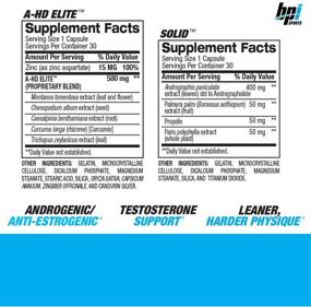 img 3 attached to 💪 BPI Sports A-HD Elite/Solid - Men’s Testosterone Booster for Healthy Muscle, Strength, Performance Support - Promotes Natural Fat Loss, Libido Boost - 30 Capsules, 30 Servings