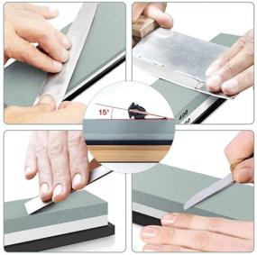 img 1 attached to WOCHOLL Заточный камень для заточки "Whetstone Sharpening Waterstone Flattener": Превосходный инструмент для точной заточки лезвия