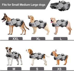 img 1 attached to 🐶 Kuoser Dog Life Jacket - Ripstop Dog Life Vest with Adjustable Football Pattern - Swimming Vest for Dogs - Safety Pet Floatation Vest - Life Preserver with Durable Rescue Handle - Small, Medium, and Large Dogs