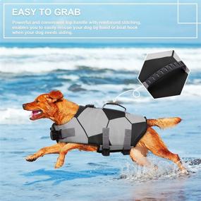 img 3 attached to 🐶 Kuoser Dog Life Jacket - Ripstop Dog Life Vest with Adjustable Football Pattern - Swimming Vest for Dogs - Safety Pet Floatation Vest - Life Preserver with Durable Rescue Handle - Small, Medium, and Large Dogs