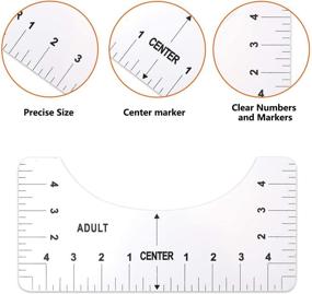 img 2 attached to 👕 T-Shirt Alignment Ruler - Set of 4 Tshirt Measurement Rulers for Perfect Fashion Sewing Center Design (White)