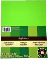 recollections cardstock paper feathered greens logo