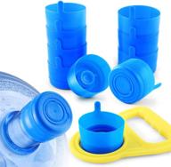 🍼 jvigue non-spill cap anti-splash bottle caps with water bottle handle - 10 pack for 55mm 3 and 5 gallon water jugs logo