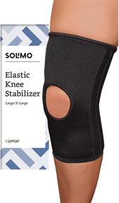 img 2 attached to 🏋️ Find Support and Comfort with Amazon Brand - Solimo Elastic Knee Stabilizer in Large/Extra Large Size