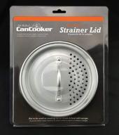 🔳 cancooker sl-1080 strainer lid: a must-have one-size solution for effortless cooking - brushed aluminum logo