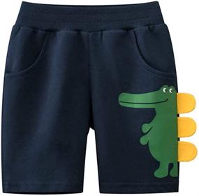 img 1 attached to 👕 Gleaming Grain Boy's Pull-on Shorts: Stylish and Comfortable 2-Pack Sets for Kids 2T-7T