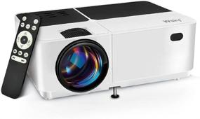 img 4 attached to Wsky портативный видеопроектор - наружный домашний кинотеатр, LED LCD HD 1080p, два динамика, совместим с DVD, телефонами, ноутбуками, HDMI, телевизорами, PS4, ПК