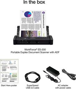 img 1 attached to 📄 Epson ES-200 Color Portable Document Scanner with ADF for PC and Mac: Sheet-fed and Duplex Scanning Capabilities