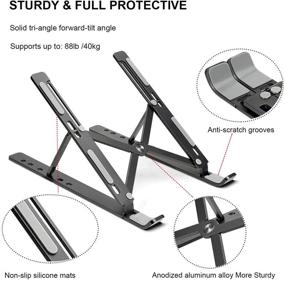 img 1 attached to Timewall Adjustable Aluminum Computer Portable