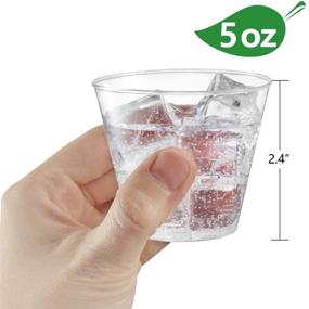 img 3 attached to 🥳 Eupako 5 oz Clear Plastic Party Cups 100 Pack - Ideal Small Clear Disposable Cups for Events and Parties