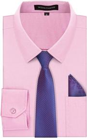 img 4 attached to WEEN CHARM Regular Matching Handkerchief Men's Clothing and Shirts