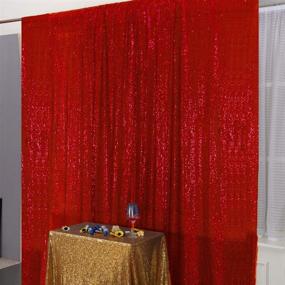 img 3 attached to 🎉 Juya Delight 4ft x 6ft Red Sequin Backdrop Curtain: Perfect Party & Wedding Photography Solution