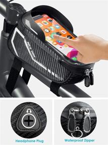 img 1 attached to 🚲 NICEWIN Bike Bag and Phone Holder - Waterproof Bike Handlebar Bag for Adults, Ideal Bike Accessories for Men and Women