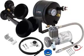 img 4 attached to 🚛 Vixen Horns Train Horn Kit VXO8805/3114B: Super Loud Onboard System for Trucks/Car/Semi, 150psi Air Compressor, 0.5 Gallon Tank, 3 Trumpets - Ideal for Pickup/Jeep/RV/SUV 12v