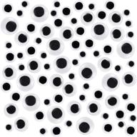 dynamic 500pcs yueton black and white adhesive mini wiggle eyes: ideal for arts, crafts & school projects logo