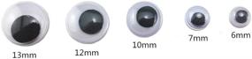 img 2 attached to Dynamic 500pcs Yueton Black and White Adhesive Mini Wiggle Eyes: Ideal for Arts, Crafts & School Projects