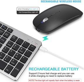 img 1 attached to 🔌 Compact Rechargeable Bluetooth Keyboard and Mouse Combo for iPad/iPhone (iPadOS 13/iOS 13+), Grey - Buy Online