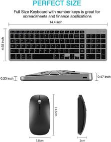 img 3 attached to 🔌 Compact Rechargeable Bluetooth Keyboard and Mouse Combo for iPad/iPhone (iPadOS 13/iOS 13+), Grey - Buy Online