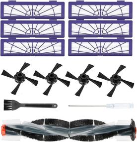 img 4 attached to 🧹 LINNIW Replacement Accessories Kit for Neato Botvac D Series Robot Vacuum Cleaner - 1 Main Brush, 6 Hepa Filters, 4 Side Brushes - Perfect Replacement Parts