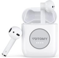 🎧 беспроводные наушники votomy tws bluetooth: время работы 45 часов, стереозвук, два микрофона, защита от пота, bluetooth 5.0, зарядка type-c логотип