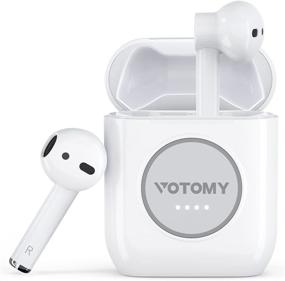 img 4 attached to 🎧 Беспроводные наушники Votomy TWS Bluetooth: время работы 45 часов, стереозвук, два микрофона, защита от пота, Bluetooth 5.0, зарядка Type-C