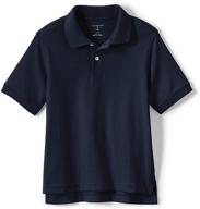 short sleeve interlock polo shirt for little kids - lands' end school uniform logo