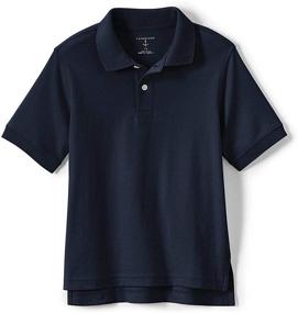 img 4 attached to Short Sleeve Interlock Polo Shirt for Little Kids - Lands' End School Uniform