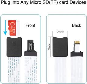 img 3 attached to 🔌 Micro SD to Micro SD (TF to TF) Card Extender Cable - Electop TF Card Reader Adapter, Flexible Extension for GPS, 3D Printer, Raspberry Pi, TV, DVD, SDXC, SanDisk, MicroSDHC (TF to TF)