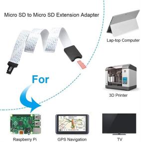 img 2 attached to 🔌 Micro SD to Micro SD (TF to TF) Card Extender Cable - Electop TF Card Reader Adapter, Flexible Extension for GPS, 3D Printer, Raspberry Pi, TV, DVD, SDXC, SanDisk, MicroSDHC (TF to TF)