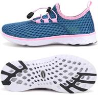 👟 stq water sneakers for little girls: summer athletic shoes logo