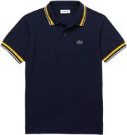 👕 рубашка lacoste для мальчиков с коротким рукавом, полупросторной пике: стильная и комфортная логотип