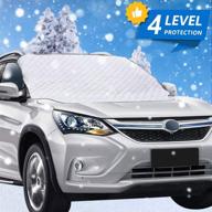 ultimate winter windshield snow cover for ice and snow - premium 4-layer material - universal fit logo