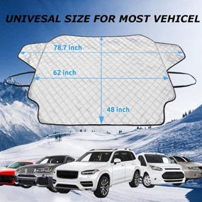 img 1 attached to Ultimate Winter Windshield Snow Cover for Ice and Snow - Premium 4-Layer Material - Universal Fit