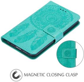 img 1 attached to 📱 JanCalm Чехол для iPhone 11 Wallet - Стильный зеленый чехол из искусственной кожи с держателем для карт и функцией стенда