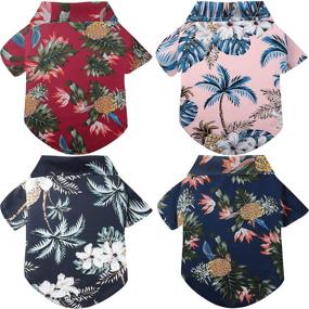 img 4 attached to Hawaiian Dog Shirts: Stylish Pet T-Shirts for Summer, Perfect for Medium to Large Dogs (X-Large)