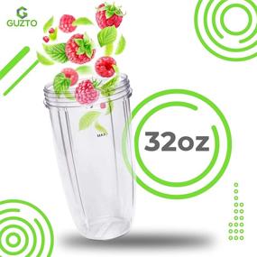 img 2 attached to 🥤 32oz Replacement Cups for Nutribullet - Pack of 2, Compatible with Nutri Bullet 600W and 900W