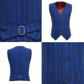 img 1 attached to 👔 NaineLa Boy's Pinstripe Formal Dresswear Vest and Pants Set - Perfect for Special Occasions