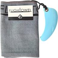 flightowel disc golf towel - microfiber cloth with genuine innova destroyer disc attached - featuring 🥏 resistance pocket for effective disc golf warm-up - enhance arm strength and injury prevention (colors may vary) логотип