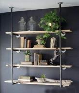 📚 wgx design for you industrial retro wall mount iron pipe shelf hung bracket diy storage shelving bookshelf | 2 pcs 4tier hardware only: the ultimate storage solution for your home! логотип